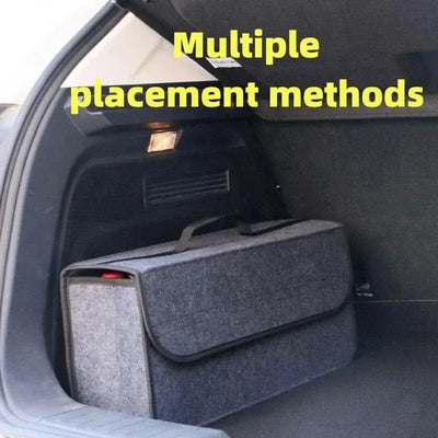 Sac de Rangement pour Voiture en Feutre Gris