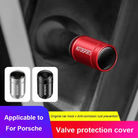 Bouchons de Valve Porsche Cayenne, Cayman, Panamera, Macan, 911, 718 et 928 en Aluminium, Lot de 4, Argent, Rouge ou Noir