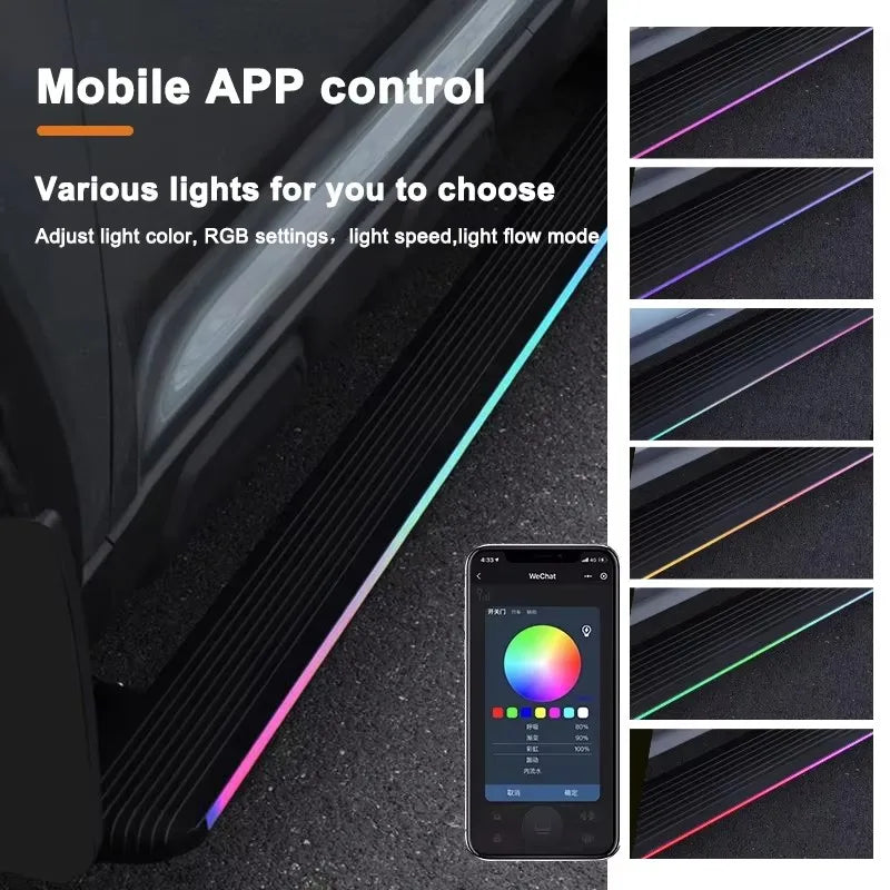 Marchepieds Électriques Kia Sportage R 2010-2017 et 2018+ Éclairage LED Commande Automatique