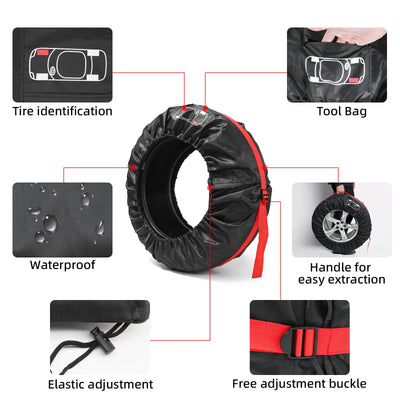 Housse de Protection Roue de Secours Voiture 13-20 Pouces