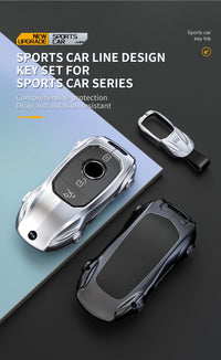 Coque de Protection Clé Mercedes Classe A B C E S W204 W205 W210 W212 W213 W176 W463 GLC GLB GLE AMG Alliage de Zinc Style Supercar