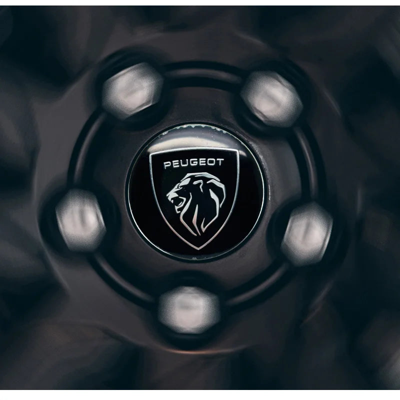 Autocollants Emblème de Moyeu Peugeot Lion 56 60 65 mm Lot de 4