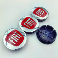 Cache-Moyeux Fiat 500 50mm Lot de 4 Emblème — vue arrière