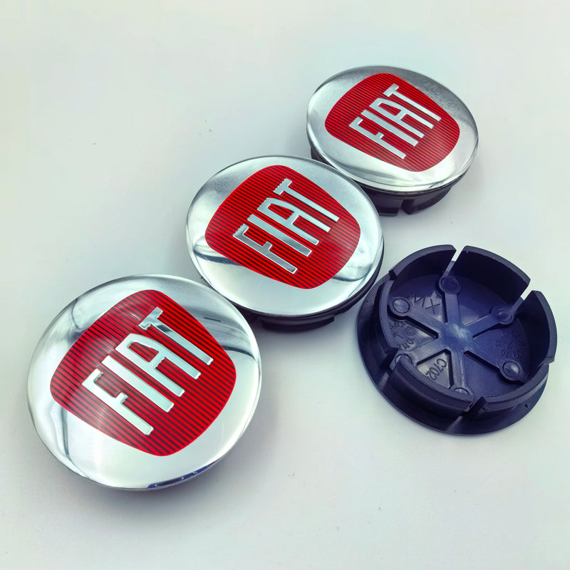 Cache-Moyeux Fiat 500 50mm Lot de 4 Emblème — vue arrière