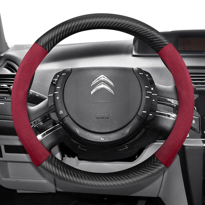 Housse de Volant Citroën Daim et Texture Carbone C3 C4 X Berlingo C5 Aircross Jumper Spacetourer Ami X