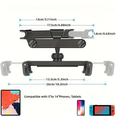 Support Téléphone Tablette Berceau Siège Arrière 4,7-12,9 Pouces