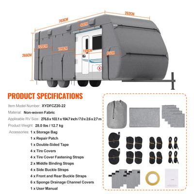 Bâche de Protection Camping-Car 4 Couches Imperméable