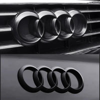 Emblème de Calandre Audi Quatre Anneaux Noir et Argent