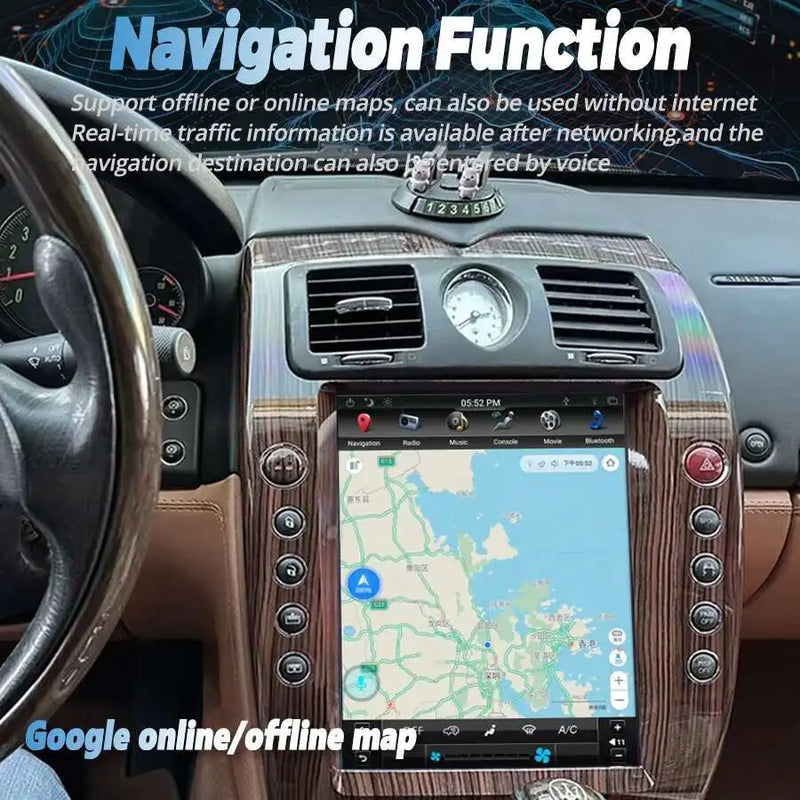 Autoradio Android 14 Écran Vertical 12,1 Pouces Maserati Quattroporte 2004-2012 CarPlay GPS