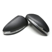 Coque de Rétroviseur Mercedes GLC X253, EQA, EQB X243, EQC N293 en Carbone Véritable de Remplacement, Sec, Forgé ou Liseré Rouge