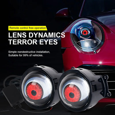 Lentille de Projecteur LED Yeux du Diable Universelle Voiture