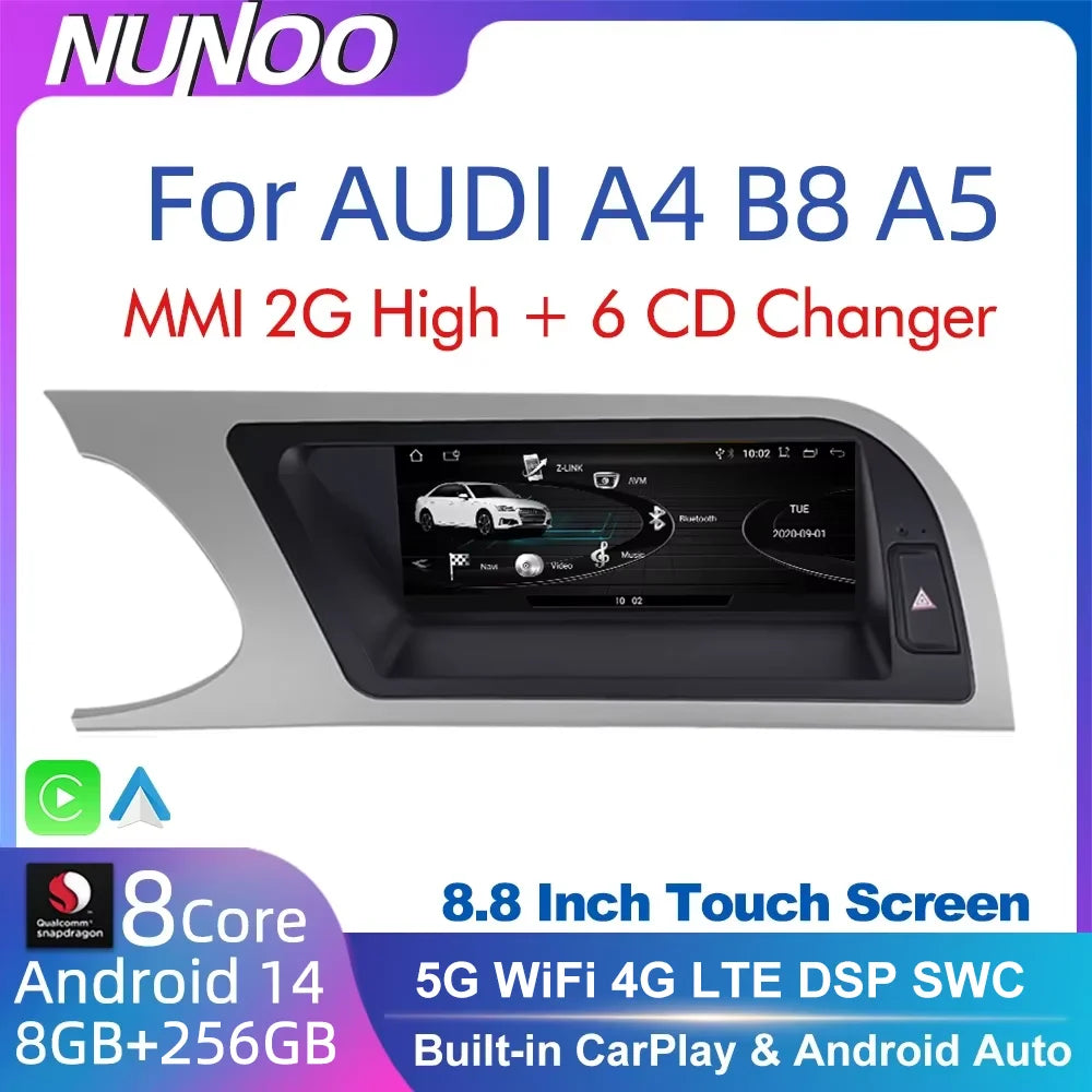 Autoradio Android Audi A4 B8 A5 CarPlay