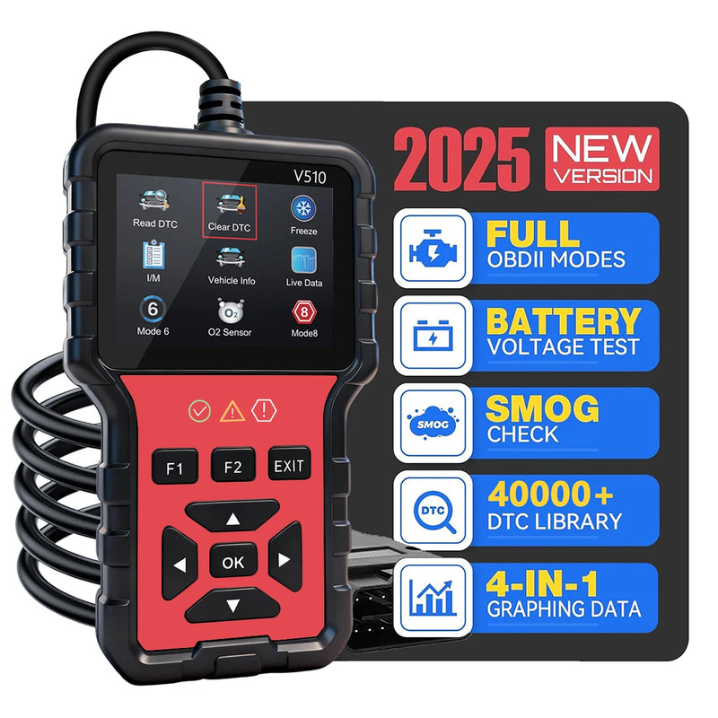 Valise Diagnostic OBD2 V510 Lecteur de Code Écran Couleur