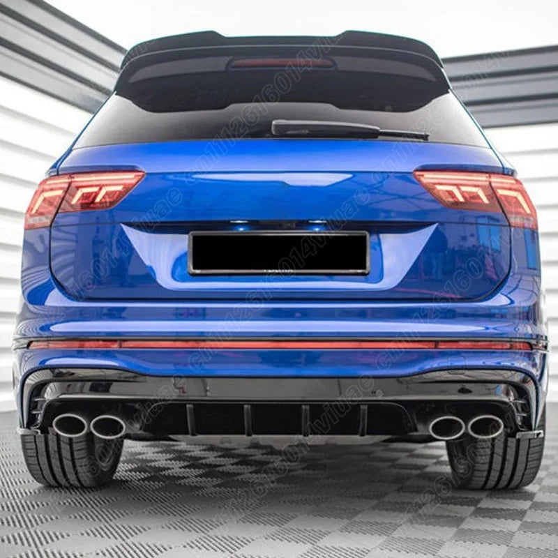 Kit Diffuseur de Pare-Chocs Arrière Volkswagen Tiguan R MK2 Noir Brillant ou Aspect Carbone