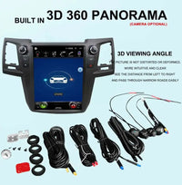 Autoradio Android 14 Écran Vertical Toyota Fortuner et Hilux 2005-2014 CarPlay GPS 4G
