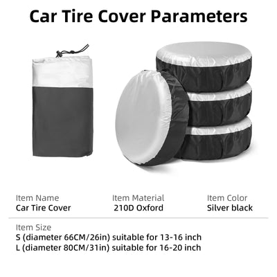 Housse de Protection Pneu de Secours Voiture SUV Oxford