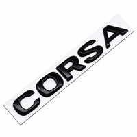 Logo Opel et Corsa Lettres 3D en Métal Emblème Autocollant pour Coffre Arrière Noir ou Argent
