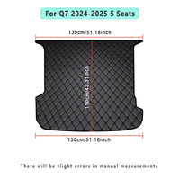 Tapis de Coffre Audi Q7 2006-2025 Cuir Artificiel