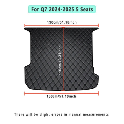 Tapis de Coffre Audi Q7 2006-2025 Cuir Artificiel