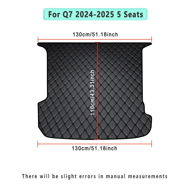 Tapis de Coffre Audi Q7 2006-2025 Cuir Artificiel