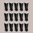 Black Metal Car Air Freshener Holder Clips, Pack of 30