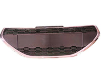 Calandre Peugeot 208 2014-2023 Grille Centrale de Pare-Chocs Avant avec Cadre Chromé, ABS