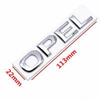 Logo Opel et Corsa Lettres 3D en Métal Emblème Autocollant pour Coffre Arrière Noir ou Argent
