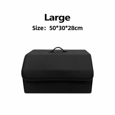 Boîte de Rangement de Coffre Voiture Cuir PU Pliable