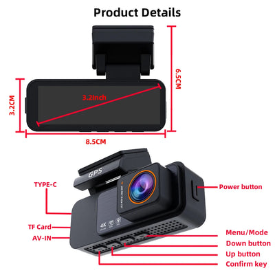 Dashcam ACCEO B60P 4K UHD Double Objectif Sony