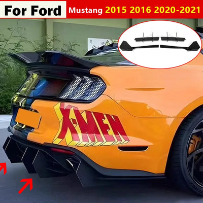 Diffuseur Arrière 4 Ailettes Ford Mustang 2015-2023