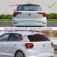 Becquet de Toit Volkswagen Polo 6 MK6 2018-2025 Style GTI, Noir Brillant ABS, hors GTI et R-Line