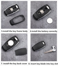 Coque de Clé Audi KEYECU Modifiée pour Télécommande Intelligente 3 Touches A1 A3 A4 A6 A8 Q2 Q3 Q5 Q7 TT RS3 RS5