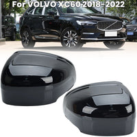 Coque de Rétroviseur Volvo XC60 2018-2022 Noir Brillant