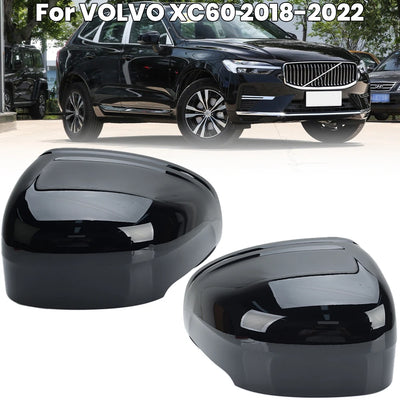 Coque de Rétroviseur Volvo XC60 2018-2022 Noir Brillant