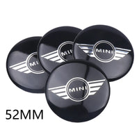Cache-moyeux Mini Cooper JCW 52 mm autocollants 4 pièces