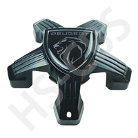 Cache-Moyeux Peugeot 5 Branches 3D, Noir, pour 3008, 4008, 5008, Références 98366785XK et YL022040XK