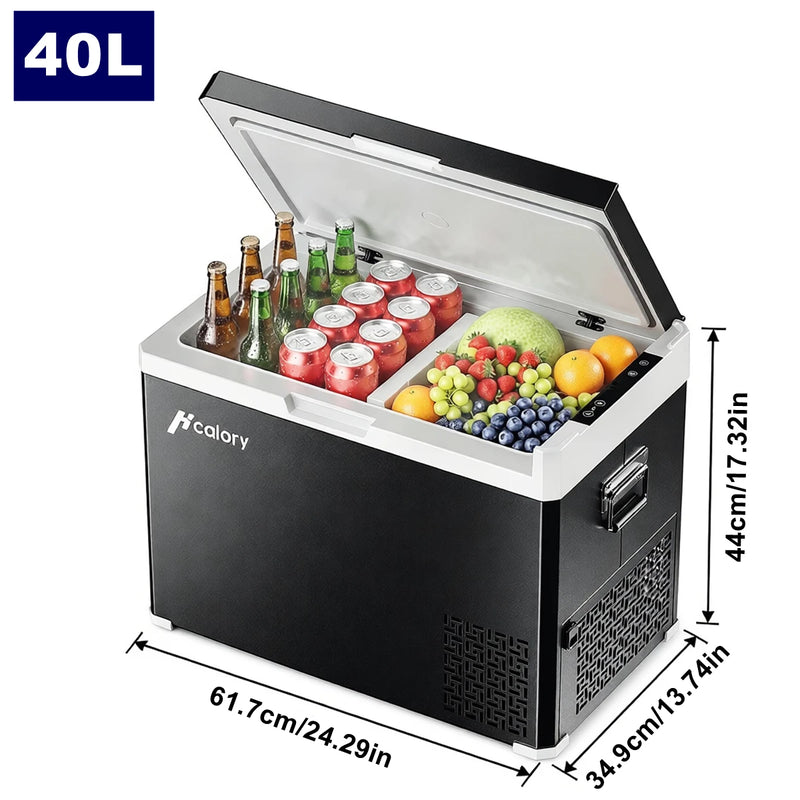 Réfrigérateur de Voiture Hcalory Série D Double Zone Frigo Congélateur à Compresseur 30 40 50 L