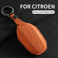 Coque de Clé Peugeot Citroën Suédine Clé Repliable ou Fixe 3 Touches