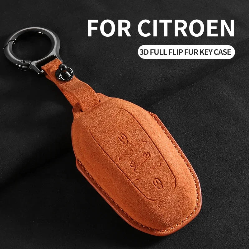 Coque de Clé Peugeot Citroën Suédine Clé Repliable ou Fixe 3 Touches