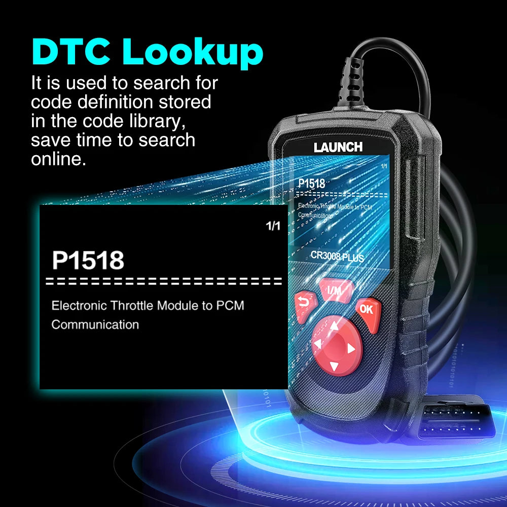 Lecteur de Code OBD2 Launch Creader CR3008 Plus Écran Couleur