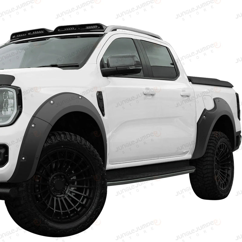 Élargisseurs d'Ailes 8 Pouces Ford Ranger T9 2022-2024 Wildtrak et Wildtrak X Style Rivets, Jeu de 4 Pièces