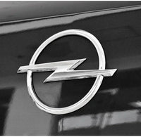 Emblème Logo Opel 145 mm en ABS Noir ou Argent pour l'Avant et l'Arrière Astra Insignia Corsa Zafira