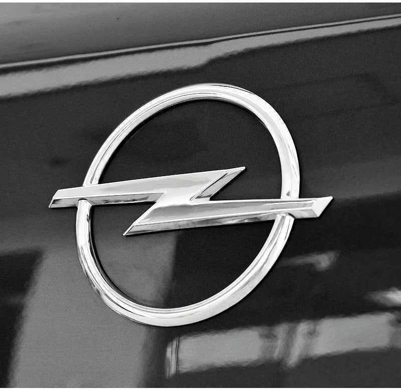 Emblème Logo Opel 145 mm en ABS Noir ou Argent pour l'Avant et l'Arrière Astra Insignia Corsa Zafira