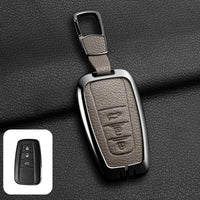 Étui de Protection Clé Toyota C-HR RAV4 Corolla Prius Camry Alliage de Zinc et Cuir