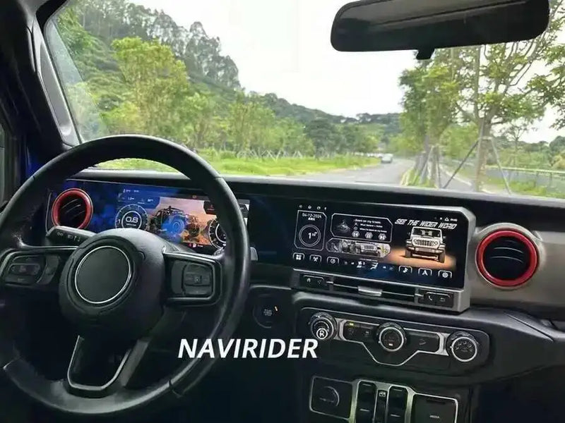 Autoradio Double Écran 24,6 Pouces Jeep Wrangler JL 2018-2022 Android CarPlay Sans Fil GPS 4G