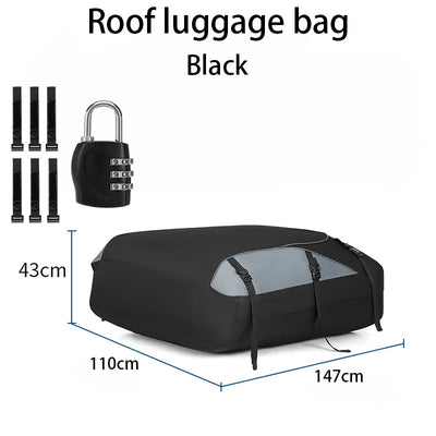 Coffre de Toit Souple Oxford 600D 3 Tailles Universel
