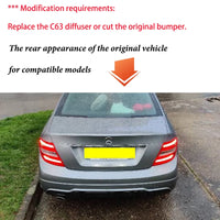 Embout d'Échappement Mercedes Classe C W204 Look C63 Double Sortie