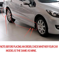 Garde-Boue Peugeot 308 I T7 2007-2013 Jeu de 4 Bavettes Avant et Arrière Noires