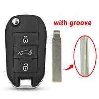 Coque de Clé Peugeot Expert Partner 308 508 Citroën C3 C4 Berlingo à Rabat 2 ou 3 Touches