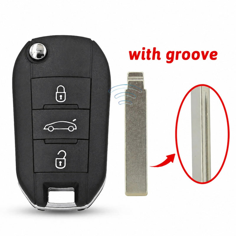 Coque de Clé Peugeot Expert Partner 308 508 Citroën C3 C4 Berlingo à Rabat 2 ou 3 Touches